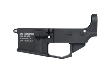Billet AR-15 80% Lower Receiver – Classic – Engraved