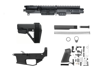 KAK 4″ 9mm 5.5″ MLOK Upper AR9 80% Build Kit